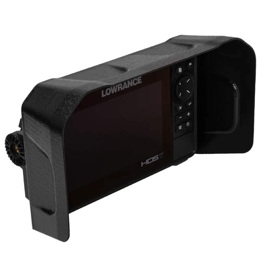 Visor fitted to a Lowrance HDS Live or Pro 9 fish finder