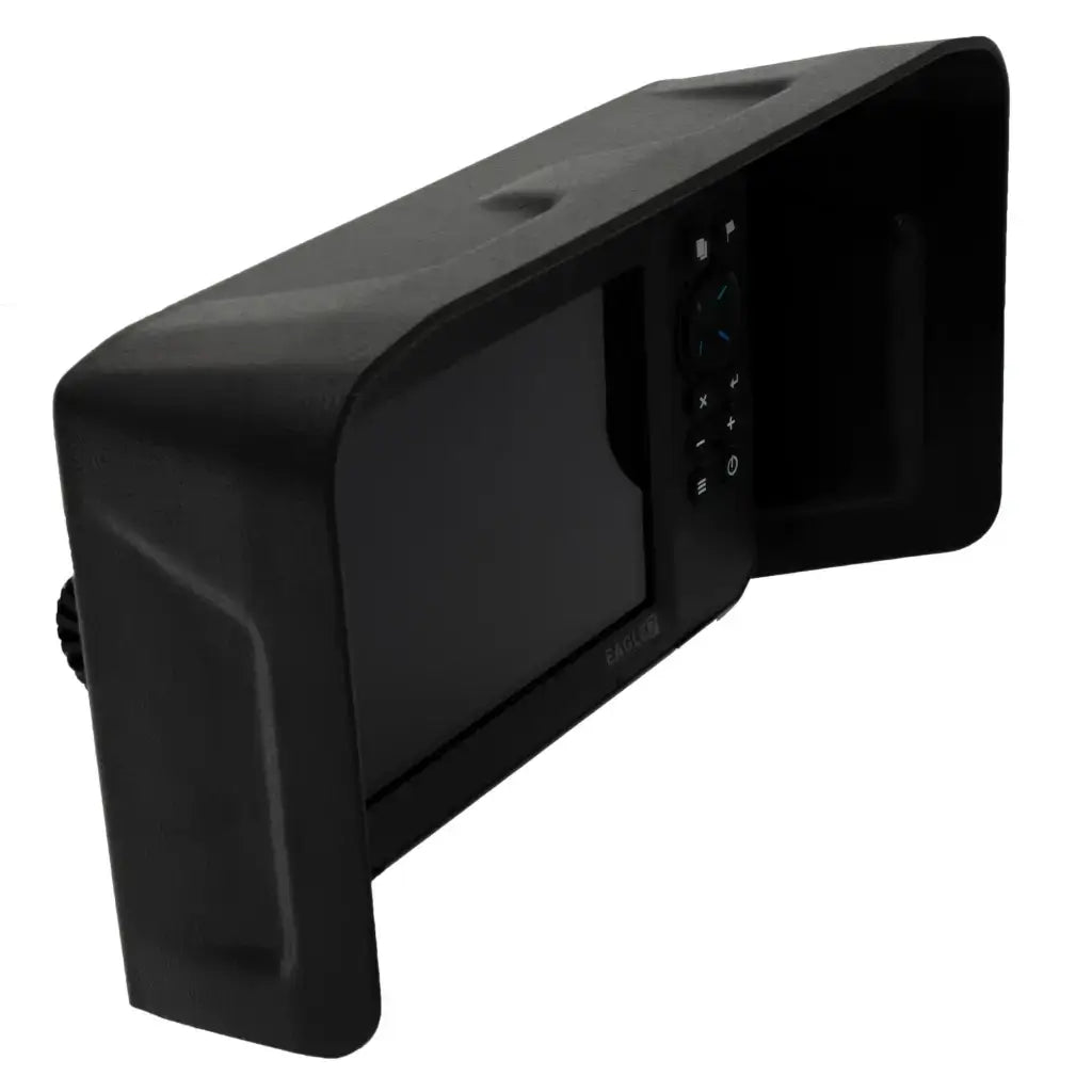 Visor fitted to a Lowrance Eagle 9 fish finder