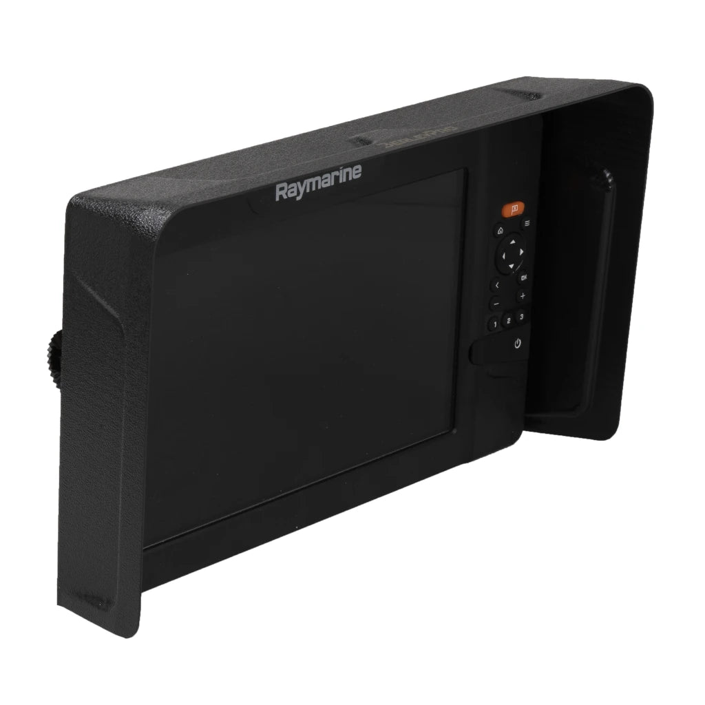 Visor fitted to a wide Raymarine Element 12 fish finder