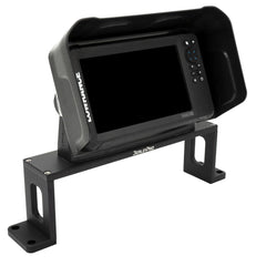 Bow Mount Bro bracket holding a Lowrance fish finder