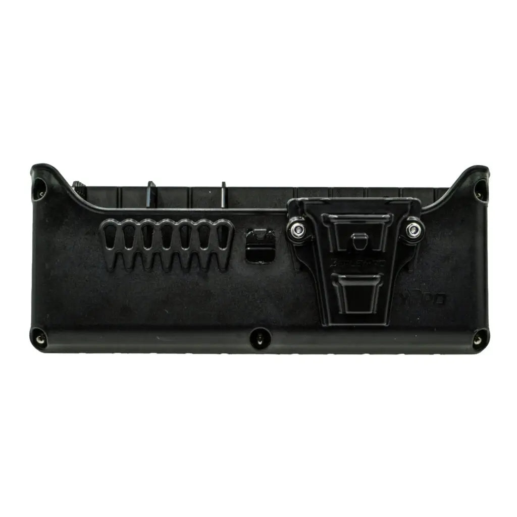 BerleyPro Tool Bro clipped onto the end of a black Side Bro caddy, shown on a white background