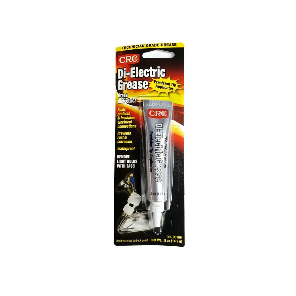 CRC Di-Electric Grease tube shown in its retail blister pack