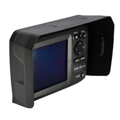 Visor fitted to a Lowrance Elite or Hook 5 fish finder unit