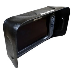 BerleyPro branded visor on a Lowrance HDS Carbon fish finder display