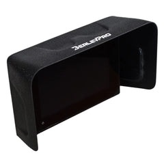 BerleyPro branded visor fitted to a wide Simrad GO7 XSE fish finder