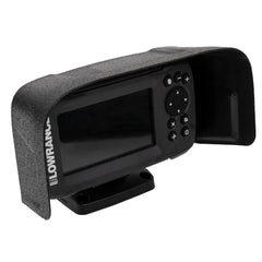 Visor fitted to a Lowrance Hook2 or Hook Reveal 4 fish finder