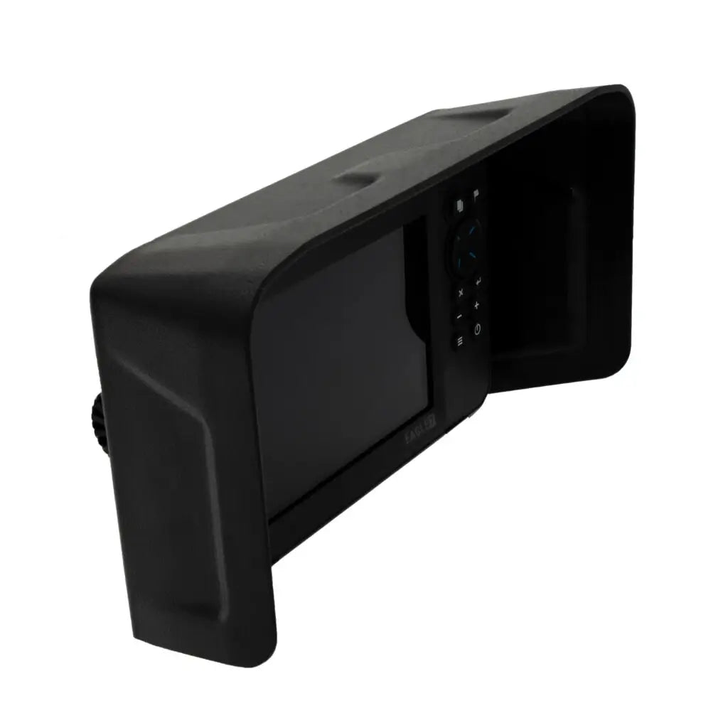 Visor fitted to a Lowrance Eagle 7 fish finder