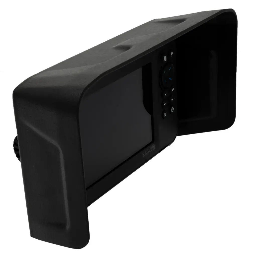 Visor fitted to a Lowrance Eagle 7 fish finder