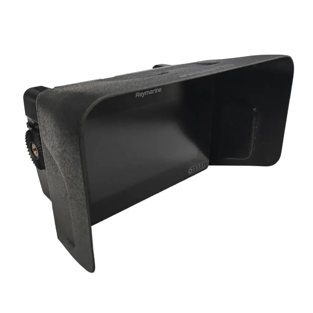 Visor fitted to a Raymarine Axiom 7 fish finder