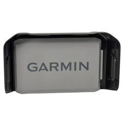 Visor on a Garmin Echomap UHD2 7 keyed-assist unit fish finder, screen cover fitted, viewed front-on