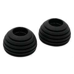 Pair of black ribbed Scupper Bro rubber cones