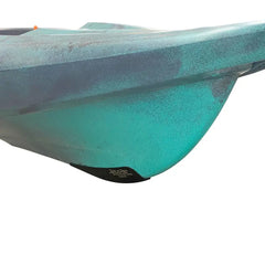 Bumper Bro fitted to a turquoise camo Old Town Sportsman BigWater 132 PDL hull