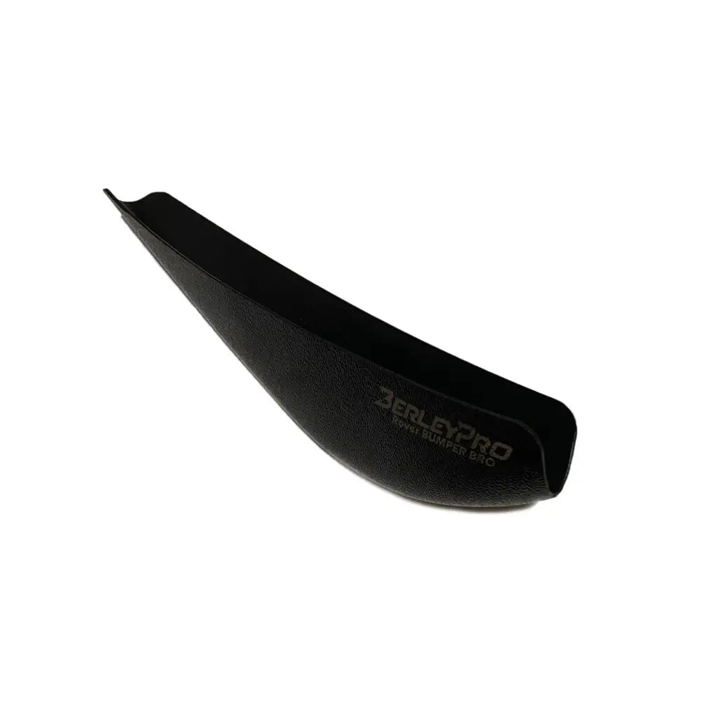 Bumper Bro keel guard for the Bote Rover, black moulded guard on a white background
