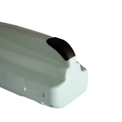 Bumper Bro fitted to the stern of a two-tone sage and white Crescent Crew kayak