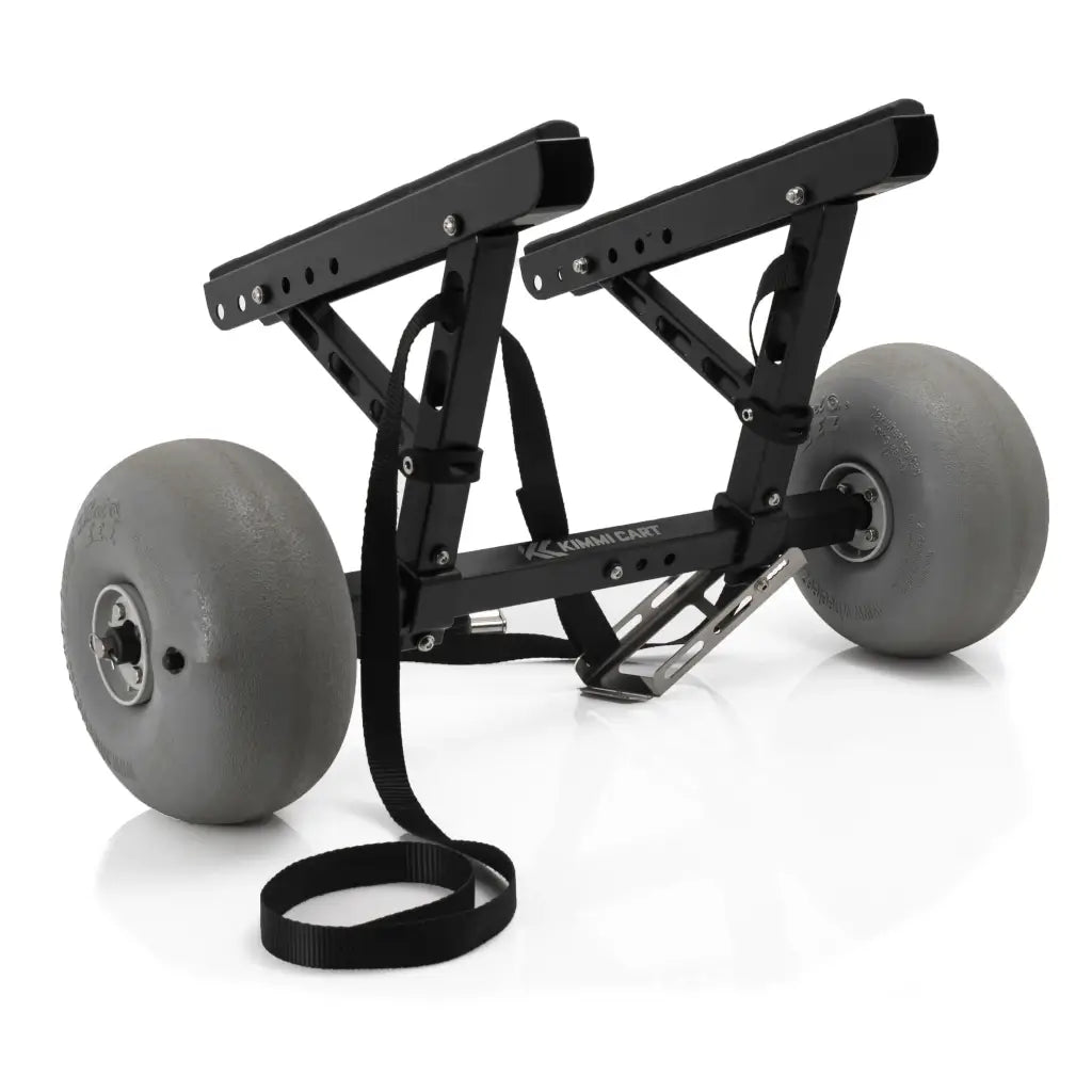 Kimmi Cart kayak trolley fully assembled with 24cm Trax balloon wheels and its strap loop