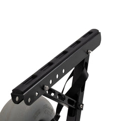 Close-up of the Kimmi Cart kayak trolley padded cross bar and skid pads above the balloon wheel