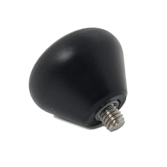 Kayak steering handle knob, black domed rubber grip with a threaded stainless stud