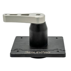 Native kayak steering handle upgrade viewed side-on, alloy arm above the black post