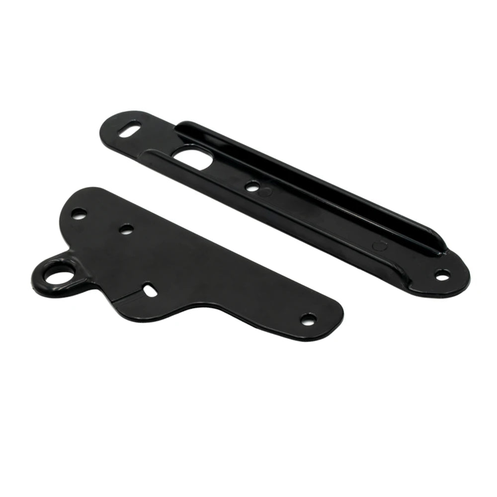 Pair of black Lynx Bro adapter rails with their mounting holes