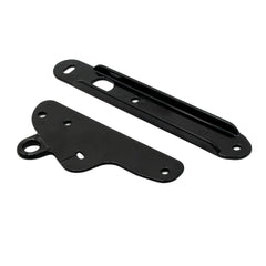 Pair of black Lynx Bro adapter rails with their mounting holes