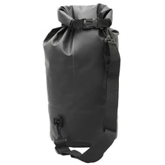 BerleyPro dry bag rolled and clipped shut with the shoulder strap attached