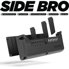 BerleyPro Side Bro product graphic with the caddy, tool inserts and the feature icon strip