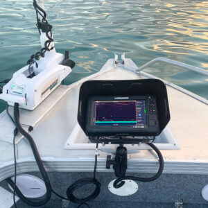 Picture this: you've got a Lowrance Visor perched right on the bow of your boat, casting a gentle glow from its display. Meanwhile, the water dances and shimmers in the background, creating the perfect backdrop for your next adventure.